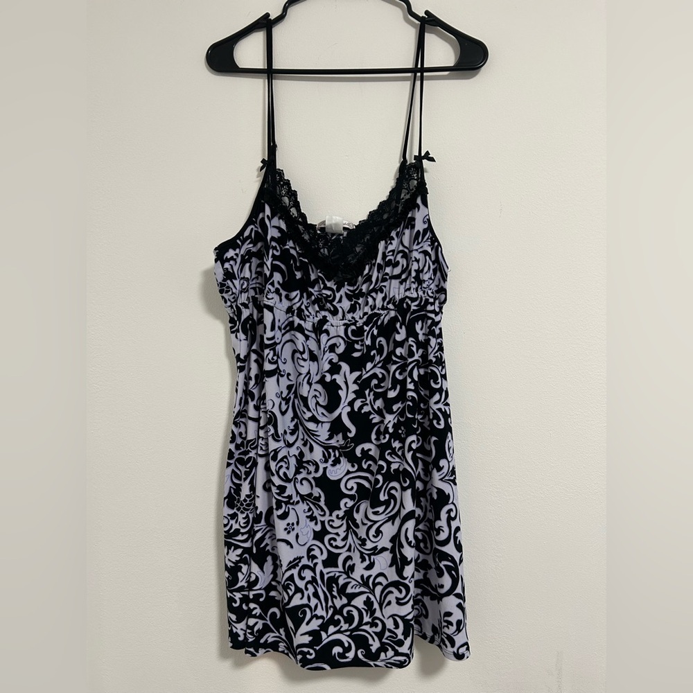 Linea Donatella vintage Black and White Patterned Chemise